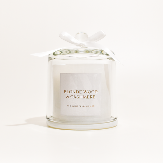 Blonde wood and cashmere candle